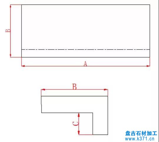 洗手台面石、窗台石、门槛石测量方式