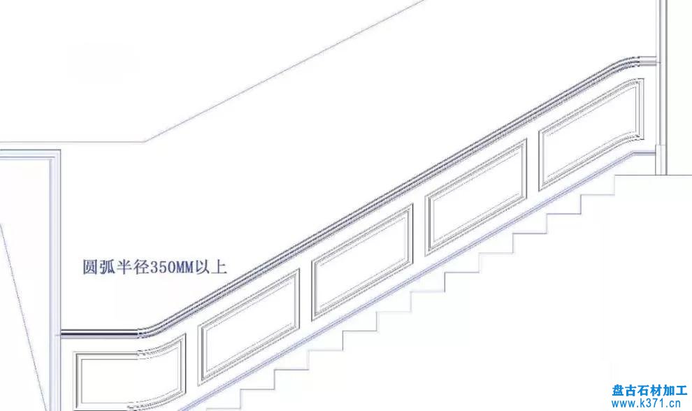 关于楼梯大理石侧墙板造型方案的基本画法