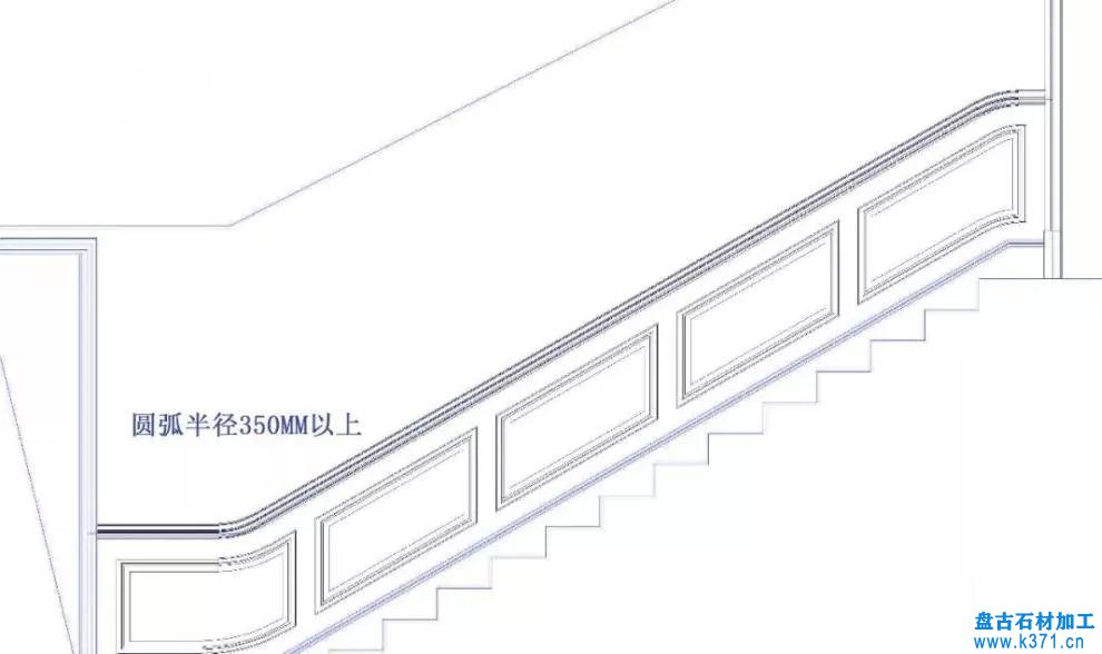 关于楼梯大理石侧墙板造型方案的基本画法
