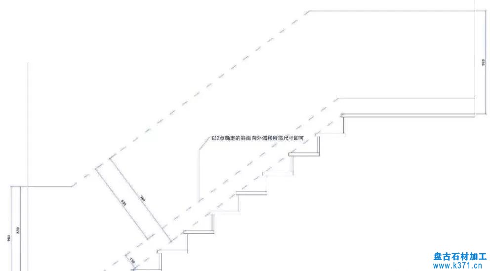 关于楼梯大理石侧墙板造型方案的基本画法